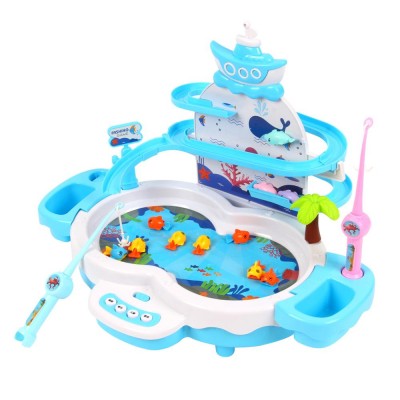 TongLi 1567-9 kid toys for boys and girls fishing toy educational learning machine plastic fishing toys game with music light